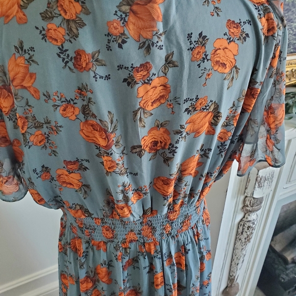 Baltic born rust and teal dress,  xl - Picture 3 of 15